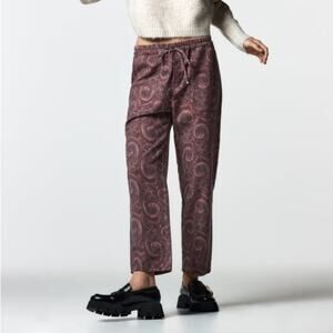 Zara Paisley Print Pants Drawstring Size XS
